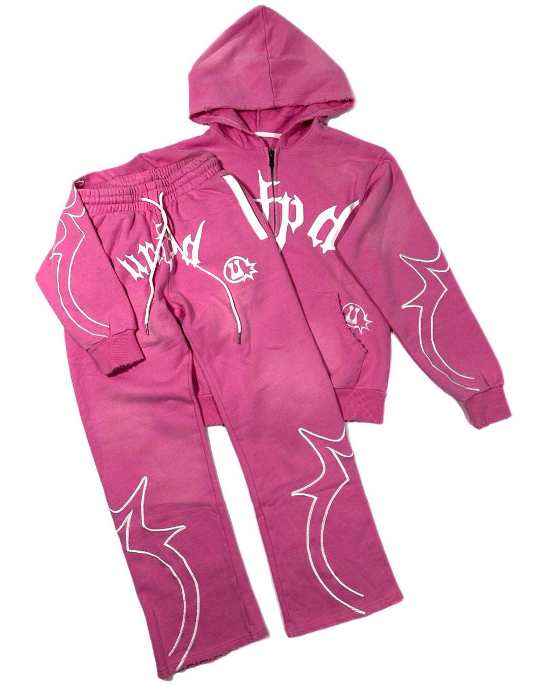 Acid Wash “PINK OUT” SweatSuit Set