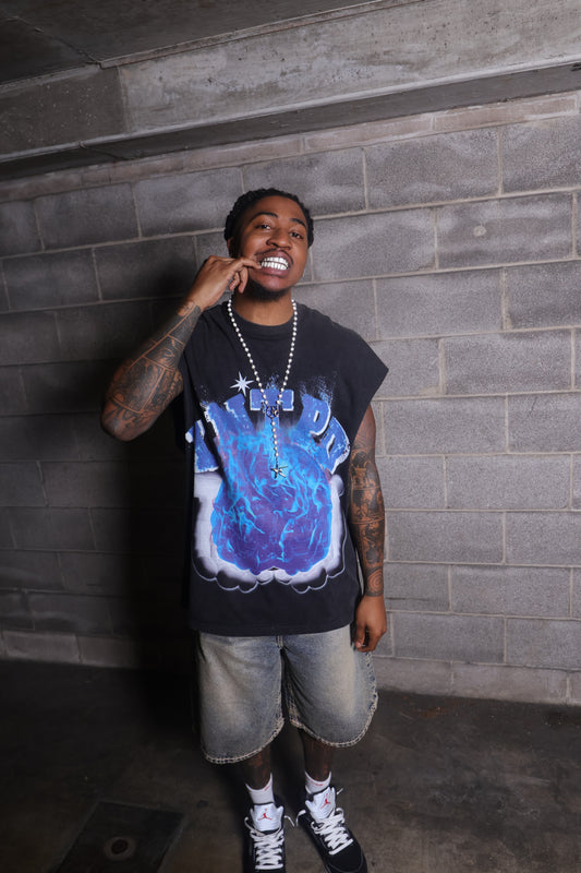 BRAIN ON FIRE CUTOFF TEE